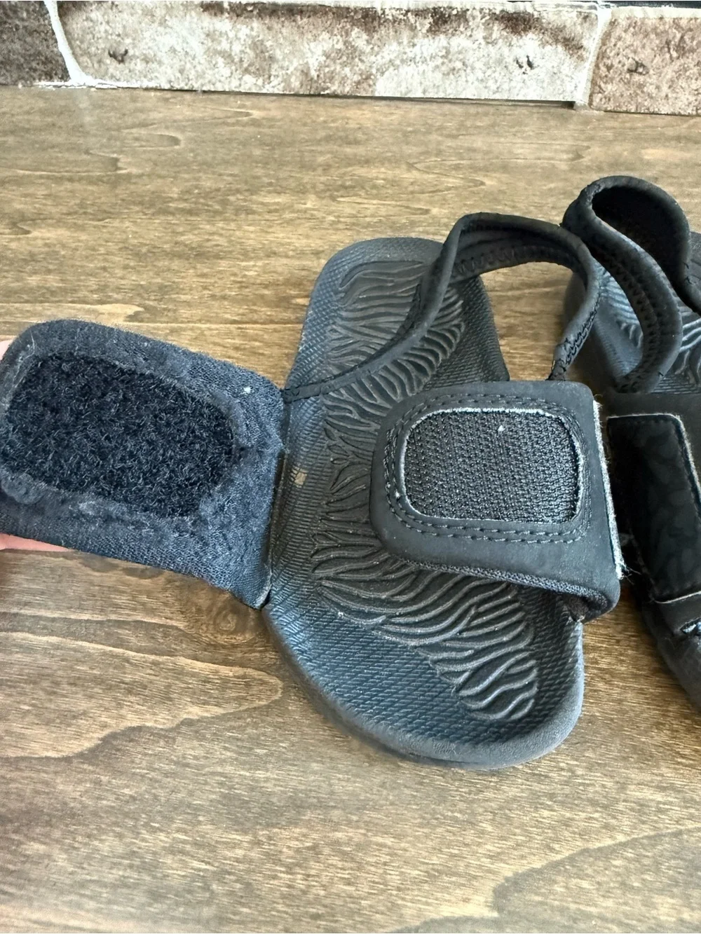 Jordan Hydro Slide Sandal Black Hook & Loop Unisex Kids US 10C
